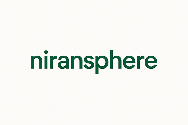 do like text niransphere in green color but white background